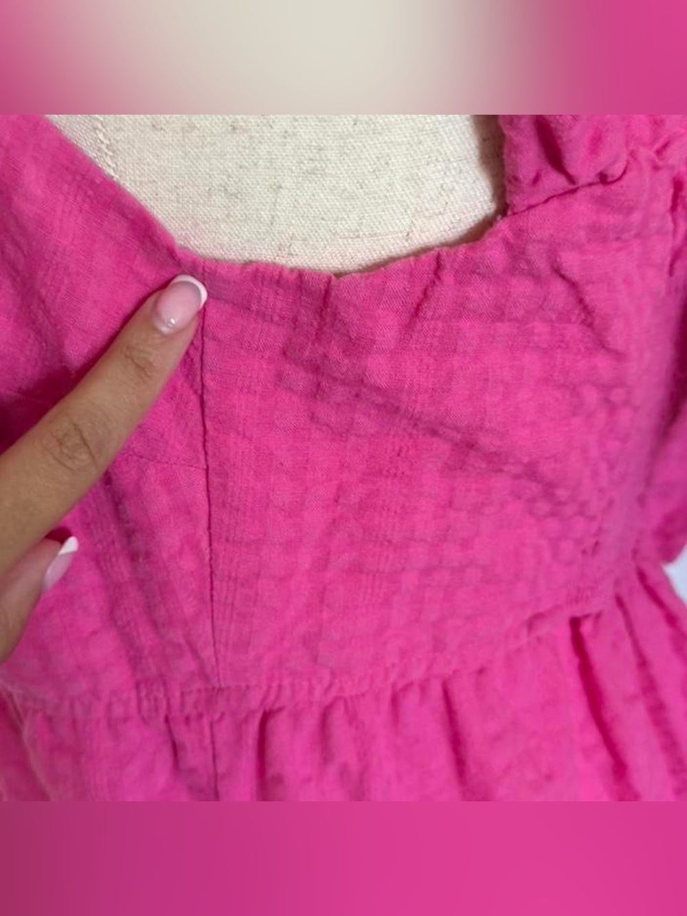 OLD NAVY Tiered Pink Maxi Dress Large TALL Countrycore Cottage Praire Pockets - Picture 4 of 10